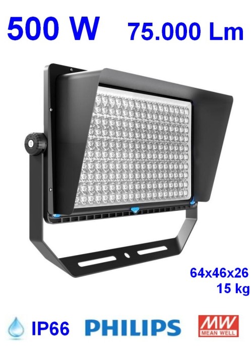 Floodlight 500W waterproof IP66 90-300vac